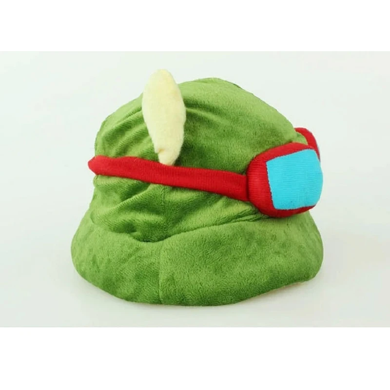 Hot Game LOL Party Cosplay Props Hats Swift Scout Teemo Cosplay Hat High Quality Plush Cute Cosplay Caps Cosplay Accessories