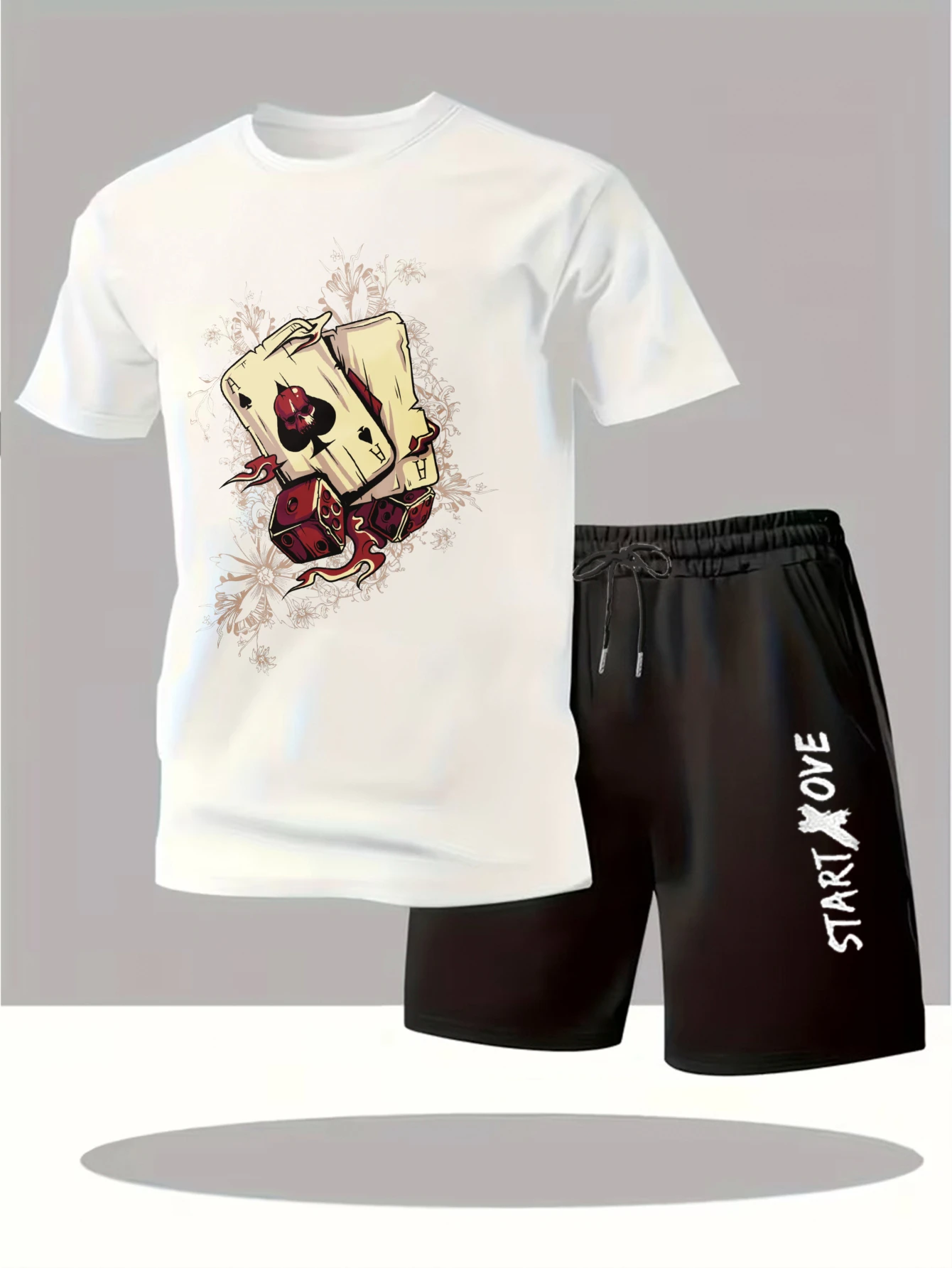 

Мужские комплекты 2025: Новинка! Модный спортивный костюм с принтом для мужчин, графический свитшот, тренировочный костюм, мужской спортивный костюм с коротким рукавом