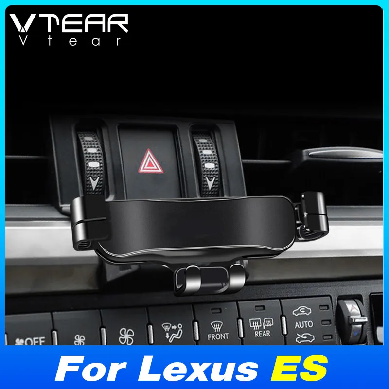 Vtear Mobile Phone Stand Holder Air Vent Clip Automatic Stabilized Bracket Car Slot Removable Mount Interior For Lexus ES 18-20