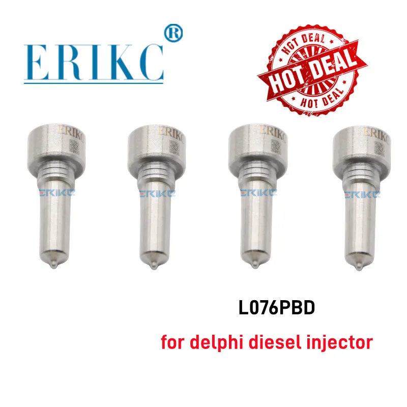 4 PCS L076PBD Common Rail Injector Nozzle L 076 PBD/ L076 PBD Diesel Fuel Nozzle for Delphi EJBR02201D