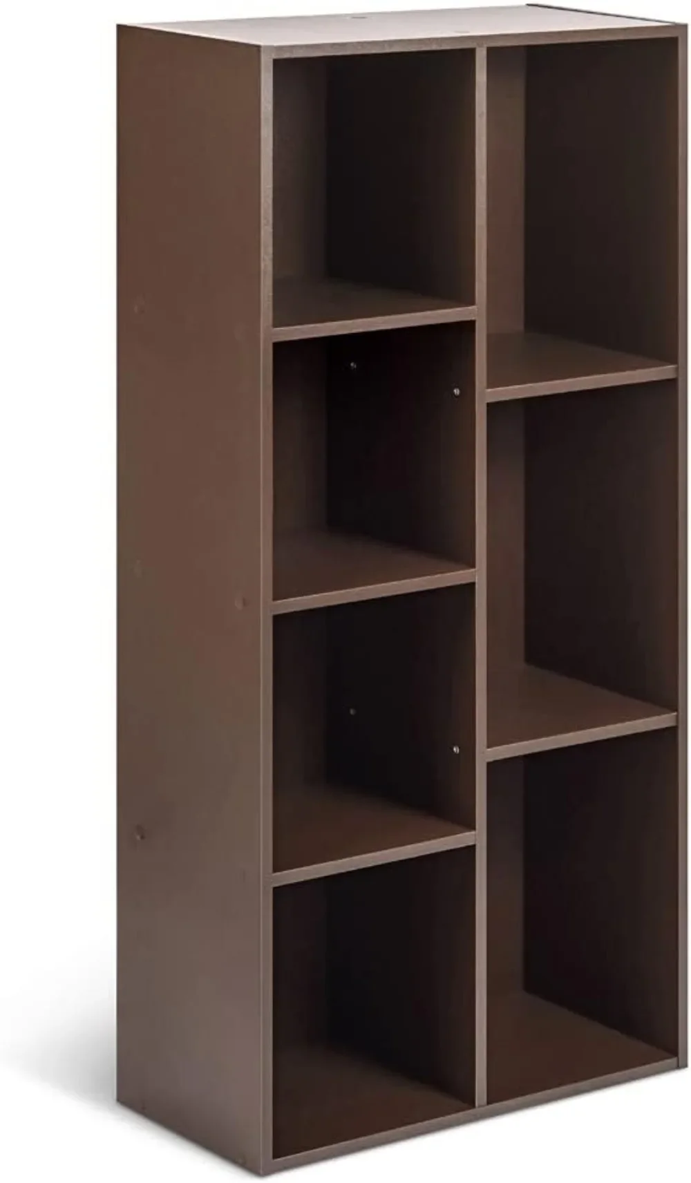 

Amazon Basics 7 Cube Organizer Bookcase, Espresso, 9.3 X 19.5 X 41.7 In