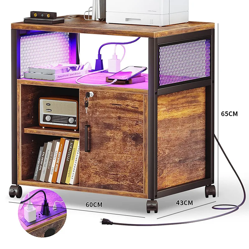 

File cabinets Vertical file cabinets with locks and large drawers Printer stands with storage racks Locker ornaments