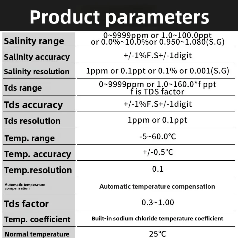 جديد AZ8373 مقياس الملوحة TDS القلم عالية الدقة مقياس ملوحة الطعام مياه البحر مقياس كثافة الماء الملوحة الإلكترونية