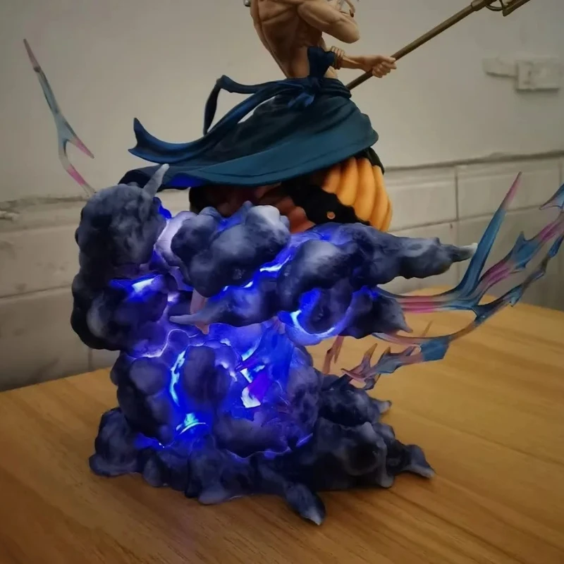 33 cm Neue EIN STÜCK Anime Figur Enel Peripherie PVC Modell Szene Statue Desktop Dekoration Ornamente Kinder Geburtstag Geschenke Spielzeug