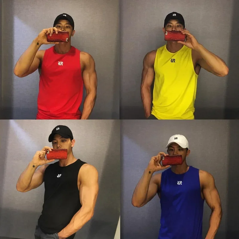 GITF Mannen Tank topy dla kulturystów siłownia trening Fitness muuwloos koszula do biegania Kleding Stringer podkoszulek Zomer kamizelka