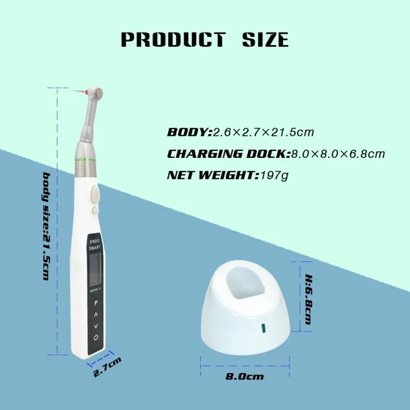 den tal Wireless Endo With 16:1 Contra Angle Handpiece Root Canal Equipment Wireless Endodontic Motor