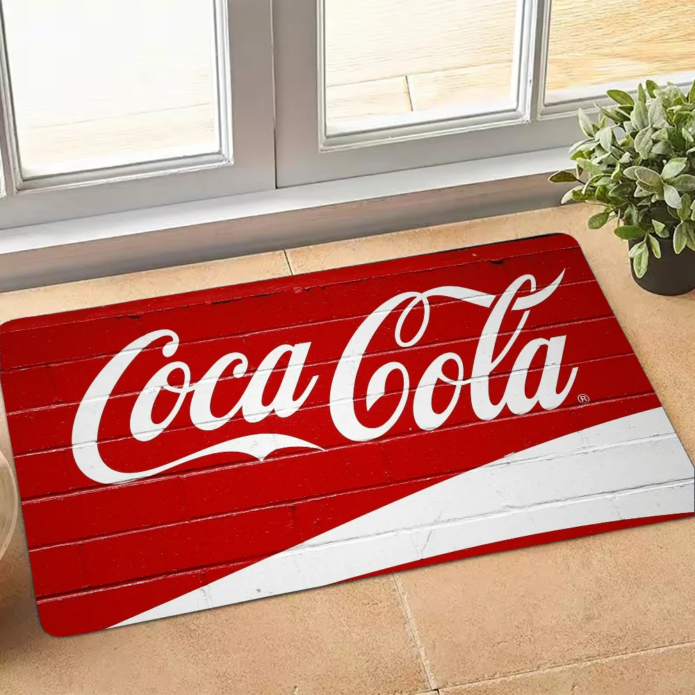 Alfombra de bienvenida Coca-Cola, felpudo de entrada, alfombra de cocina para niñas, alfombras para sala de estar, alfombra de oración suave, alfombra de baño, baño sobrenatural