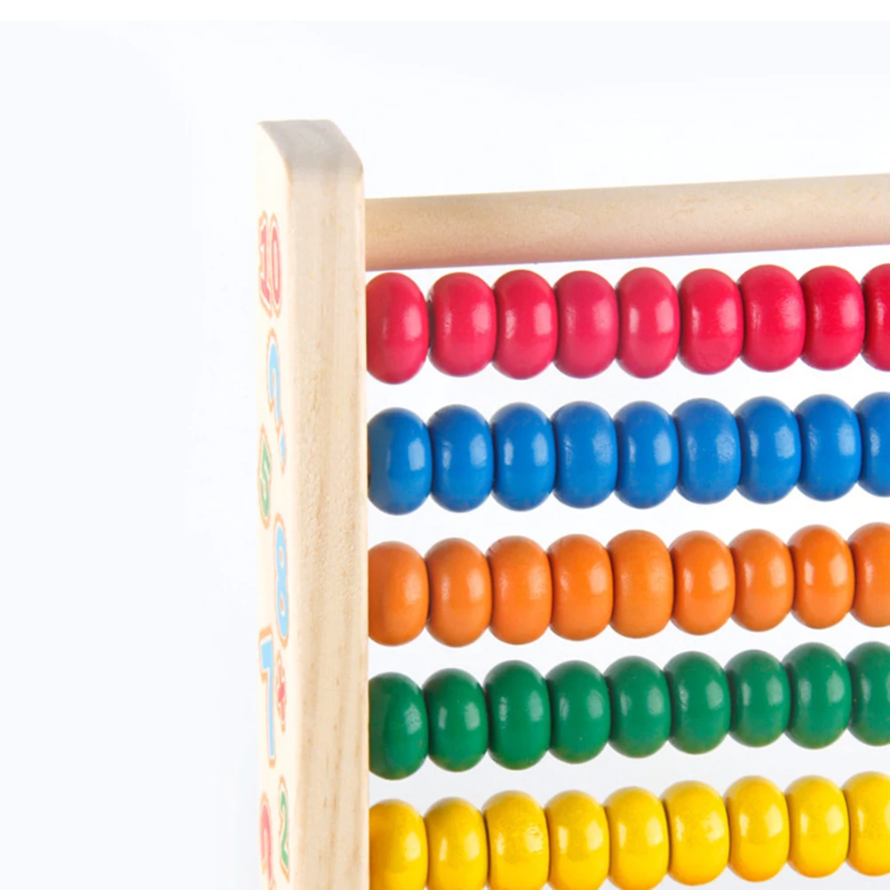 

10stalls Wooden Abacus Colorful Beads Counting Frame Early Education Mental Arithmetic Kids Learning Gift Wooden Math Toys
