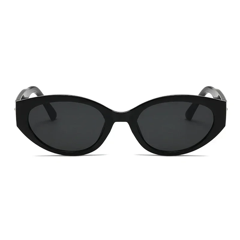 Pequeno oval na moda óculos de sol das mulheres dos homens marca designer moda óculos de sol feminino masculino bonito punk espelho oculos de sol