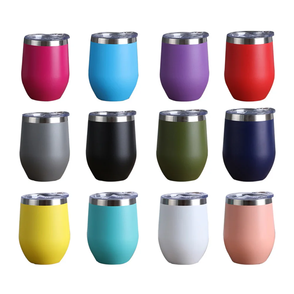 360ml Stainless Steel Wine Glass Insulated Coffee Cup Double Wall Vacuum Flasks Office and Home Thermals Mug 12oz Water Bottle