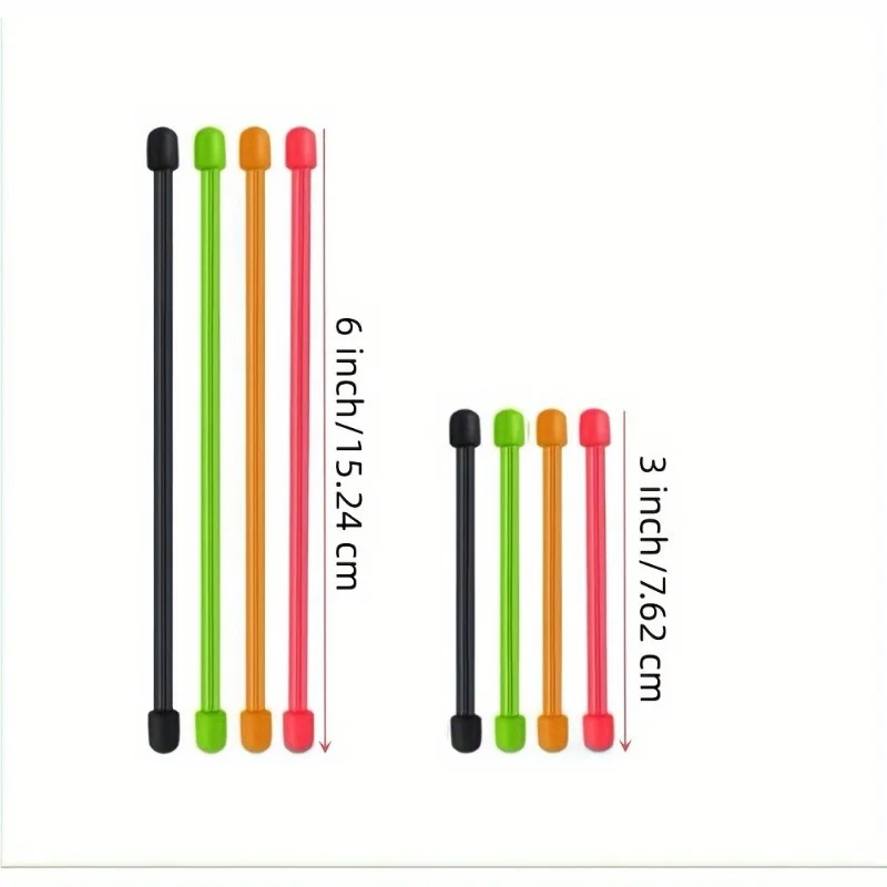 5pcs Reusable Silicone Cable Ties-Elastic Cord Management Holders with 3/6/8Inch Adjustable Straps,Cable Organizer,random color