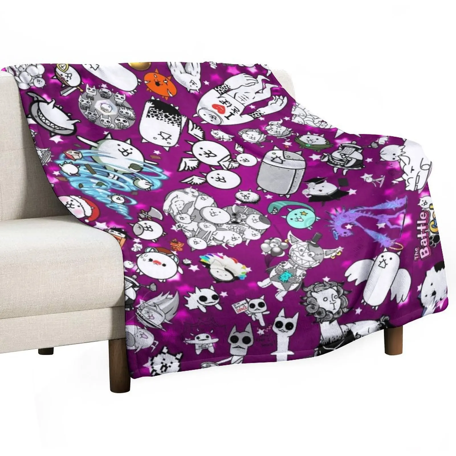 Battle Cats Throw Blanket Decoratives Bed Fashionable for babies Sleeping Bag Blankets