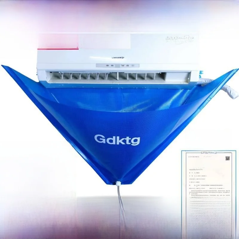 エアコン洗浄カバー-インナーマシン保護防水バッグツール-簡単に掃除できるエアコンユニット用防塵カバー
