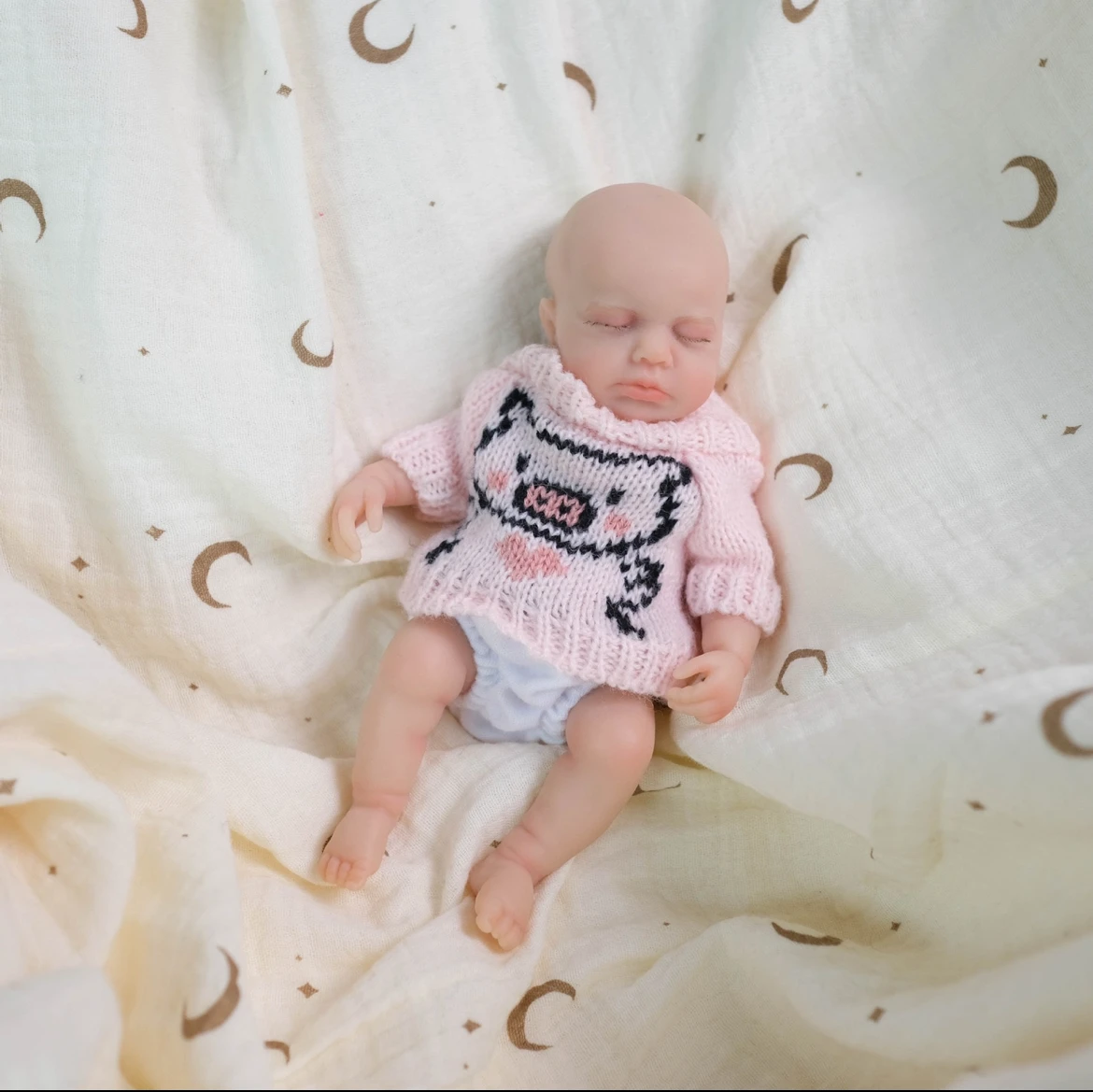 Muñeca Reborn Sweetheart de 8 pulgadas: silicona suave realista, totalmente pintada, sólida y linda, regalo de Navidad perfecto para niñas