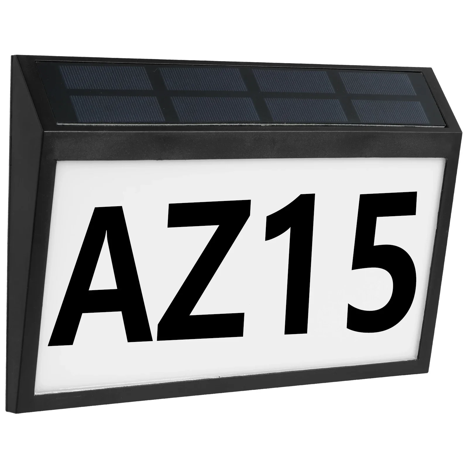Solar Address Sign Lighted Address Plaque Outdoor Waterproof Illuminated Address Numbers House Numbers for Outside IP65/IP68
