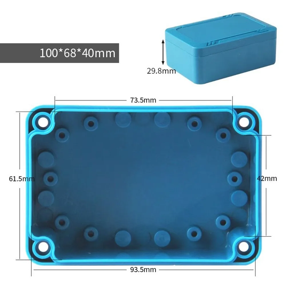

Водонепроницаемый корпус IP67, распределительная коробка, АБС-пластик синего цвета, корпус электронного проекта, электрическая коробка для проектов