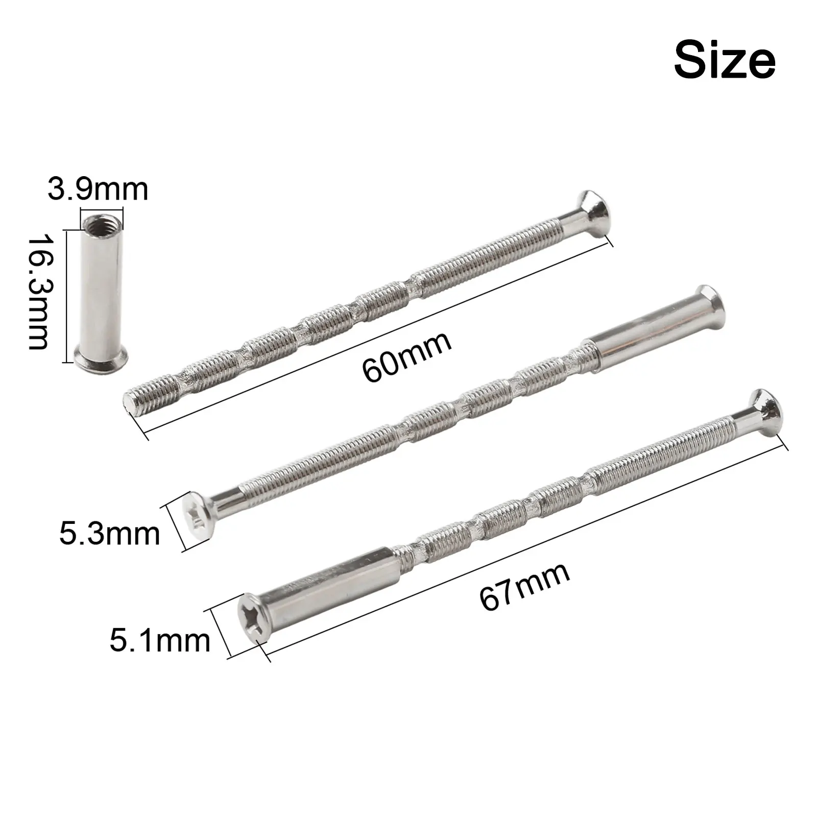 For Eophmi For M3 Door Handle Fixing Screws 25 Pcs Door Handle Bolt Fixings For M3 Door Handle Fixing Screws For 35-60mm Door