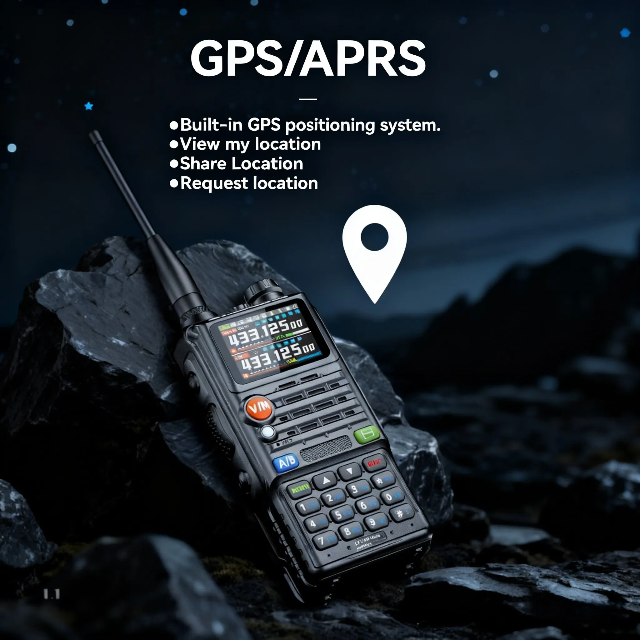 جديد Baofeng Uv-5R نظام تحديد المواقع/Aprs طويلة المدى أجهزة اتصال لاسلكية مجموعة التخييم هام راديو بلوتوث البرمجة نوع-C شاحن