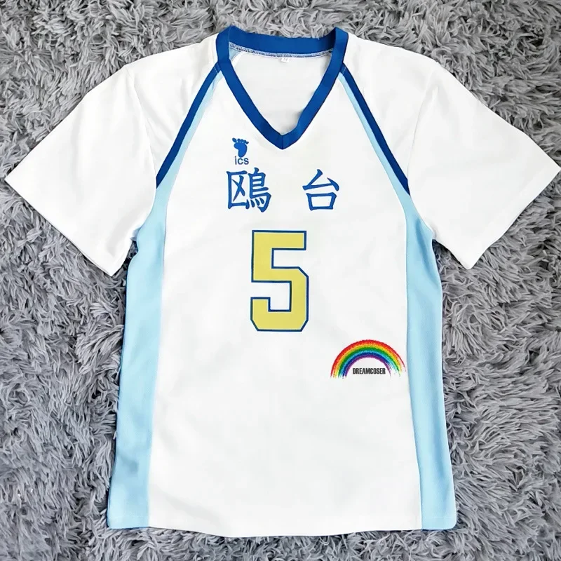 Haikyuu!! Volleyball costume Kamomedai High Korai Hoshiumi Cosplay Costume Suit All Size Hoshiumi Sportswear Jersey's Uniform E