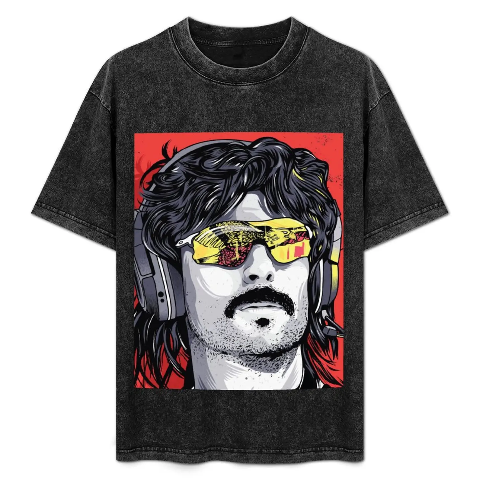 

Dr disrespect Portrait T-Shirt topping anime stuff Short sleeve tee mens t shirts pack