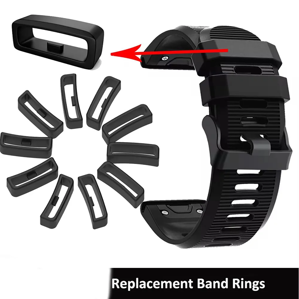 22mm Silikon Band Keeper Für Garmin Fenix7 6 5 5Plus 6Pro MARQ Gen2 Serie Strap Gummi Schleife Forerunner955/945/935 Uhr Schnalle
