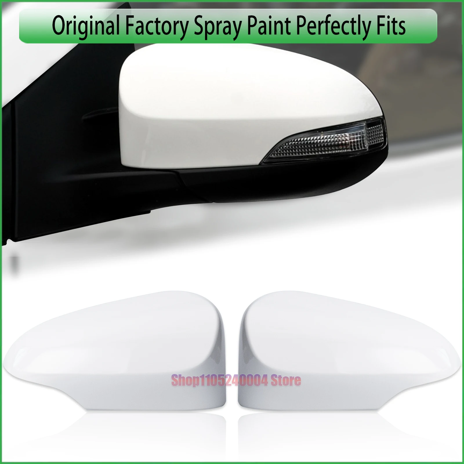 For Toyota Corolla 2014-2019 Rearview Mirror Cover Caps Pair - Carbon Fiber Pattern - Protects Against Scratches & UV Damage
