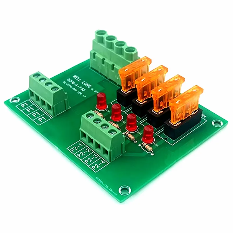 

4 Position Fuse Panel Mount Power Distribution Module Board,AC/DC 5~32V, Micro Mini Medium Small Universal Car Fuse Holder.