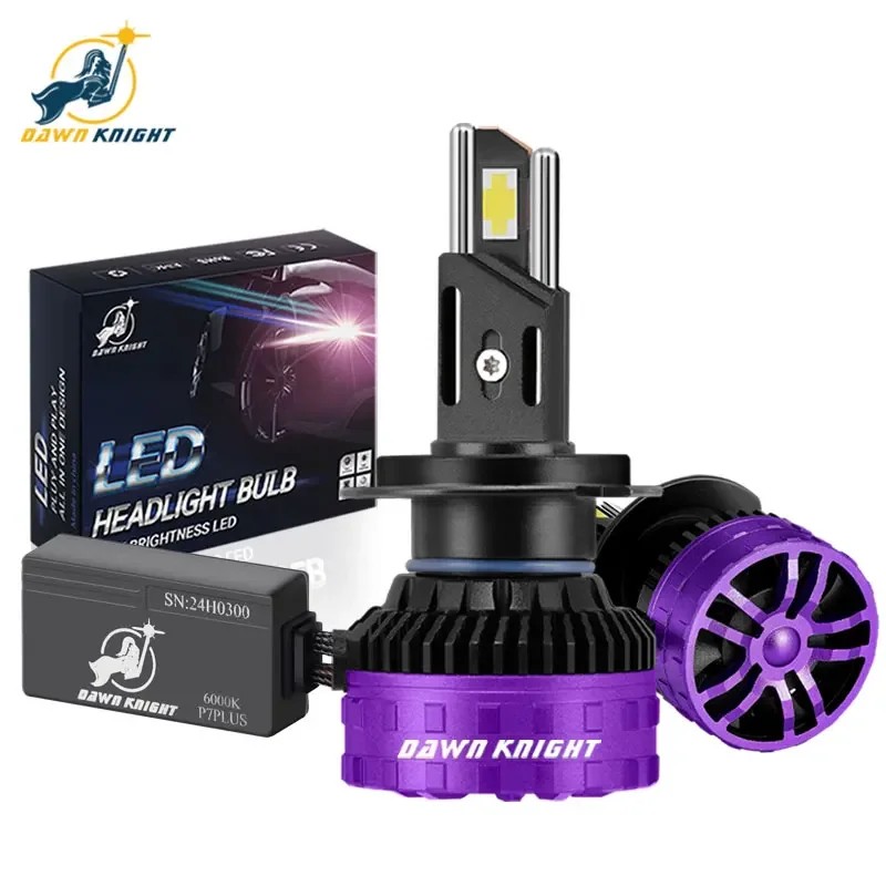 DAWNKNIGHT P7  PLUS 140W H7 Led Headlight Bulbs 6000K 4300K LED H4 H11 HB3 9005 HB4 9006 Led Double Copper Tube 12V 2pcs