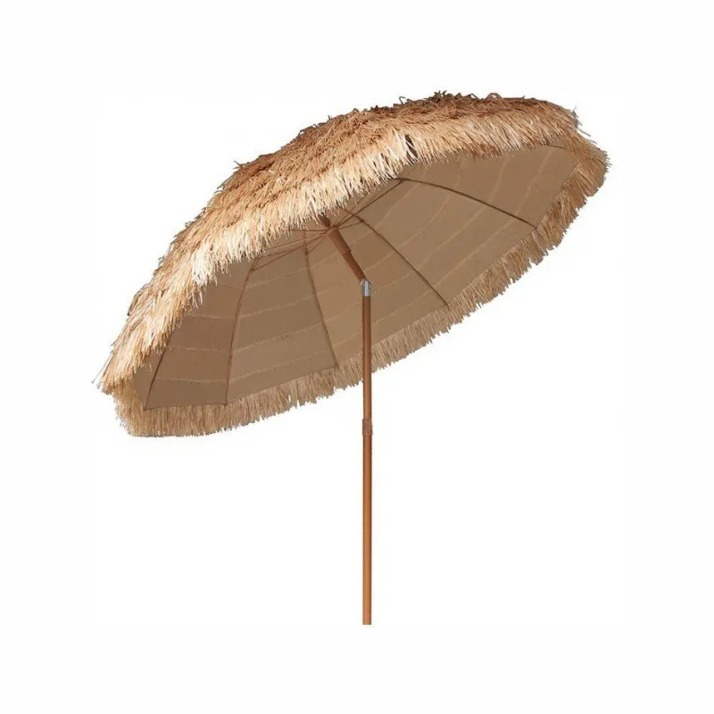 

Simulation straw umbrella, outdoor parasol, folding sun garden umbrella