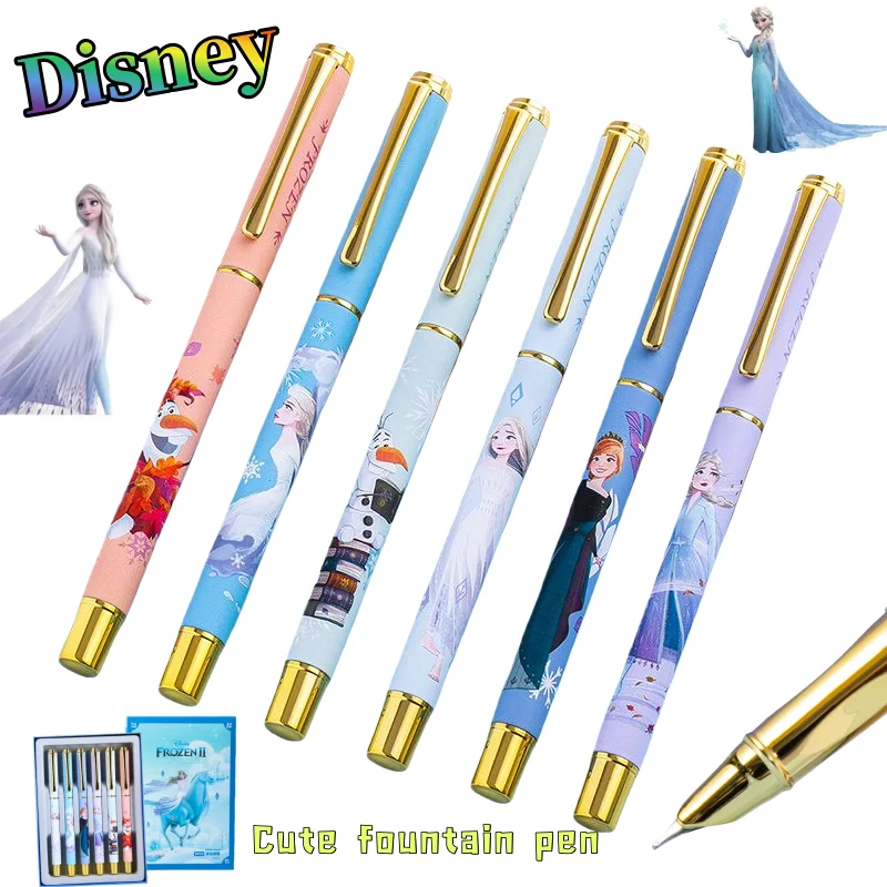 

Перьевая ручка Disney, милая и стильная, креативная персонализированная ручка с мультяшным дизайном для студентов, идеально подходит в качестве подарка на день рождения для друзей.