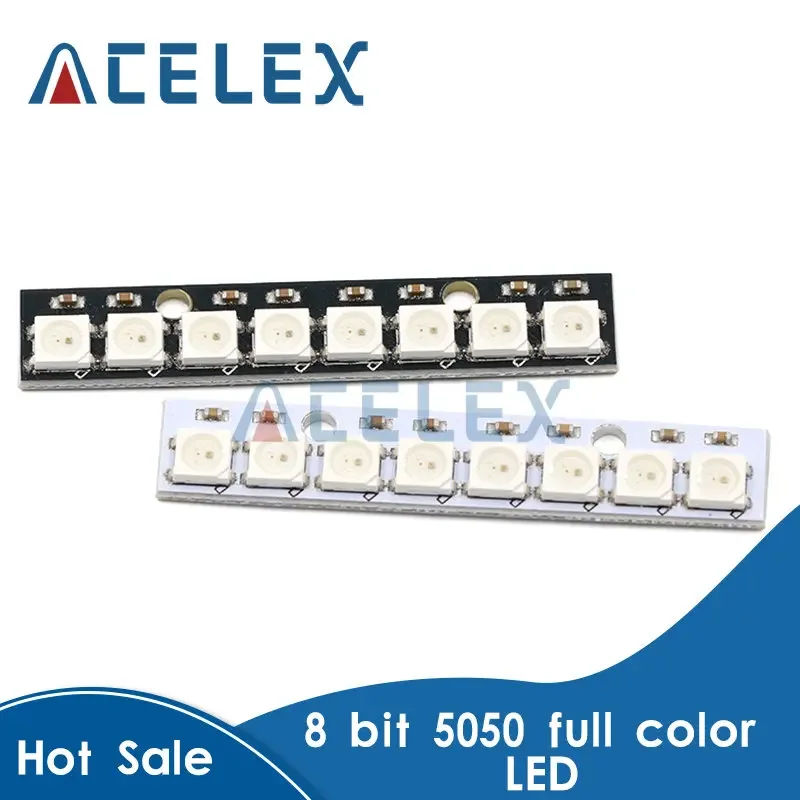 Stick 8 channel WS2812 5050 RGB LED lights built-in full color-driven development board