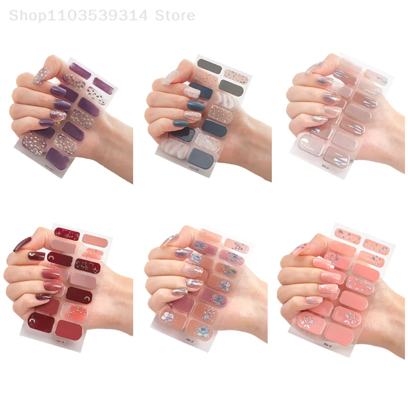 Nail Stickers Fashion Nail Polish Self Adhesive Manicure Decoracion Nail Strips Nail Sticker Set