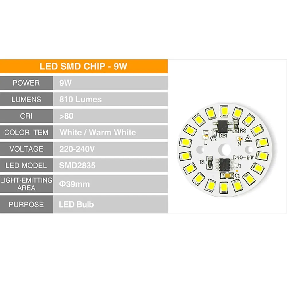 DIY Input Floodlight Spotlight Small Light Chip SMD2835 IC LED Bean LED Bulb Lamp