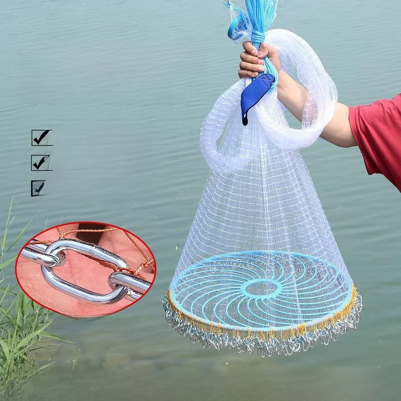 easy-throw-fishing-net-disk-style-hand-casting-automatic-fish-net-for-outdoor-camping-travel-gear-beautisky-brand-round-disc