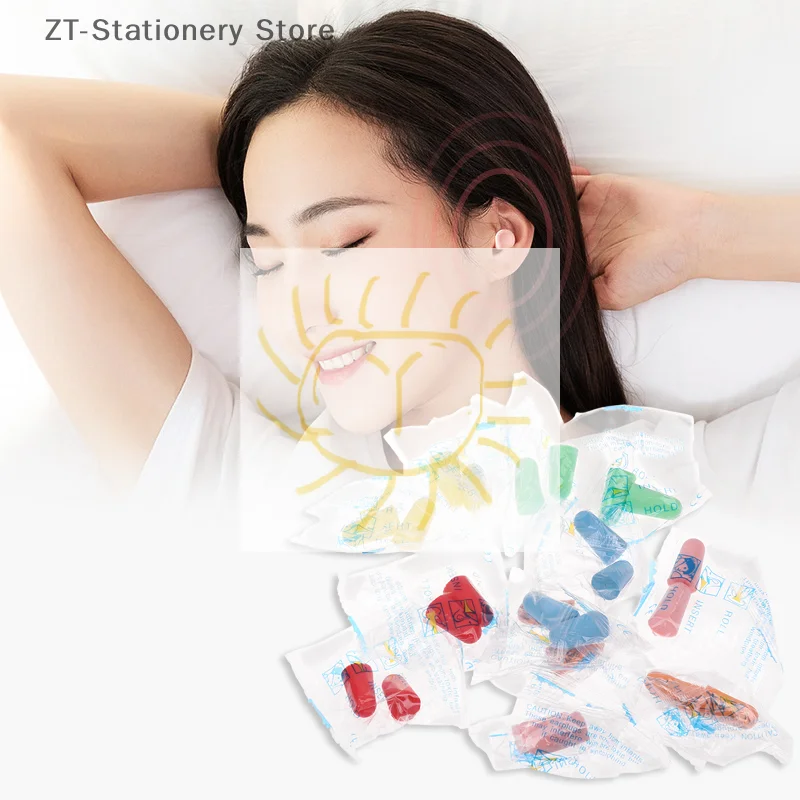 

10 пар губчатых берушей для сна с шумоподавлением, шумоизолирующие берушки, пыленепроницаемые, устойчивые к истиранию, гибкие, для работы