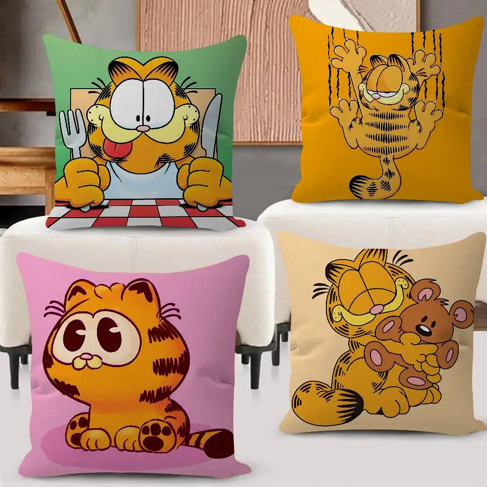 Classic Cartoon G-Garfieldes Pillow Case For Sofa Decor Car Office Room Printing Cushion Cover Decorations And Protector