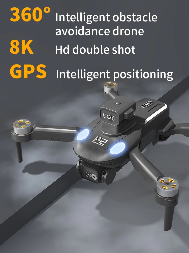 F2 brushless GPS drone aerial photography 8K HD folding aircraft obstacle avoidance remote control aircraft