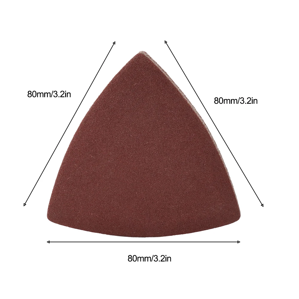 40Pcs Sanding Paper 80mm Triangular Sandpaper Triangle Fit Oscillating Multi Tool Sanding Pad Multi Grit 60#,120#,180#,240#
