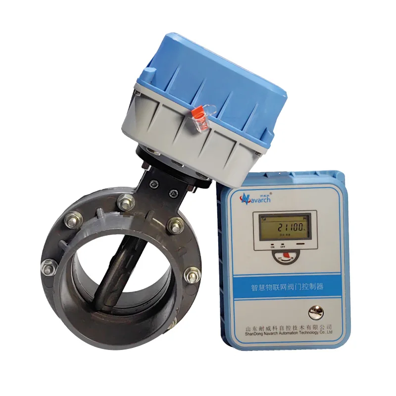 DN50 DC24V صمام فراشة متعدد العيار مفتاح ذكي للتحكم في رقاقة المياه صمام حديد الزهر DC24V