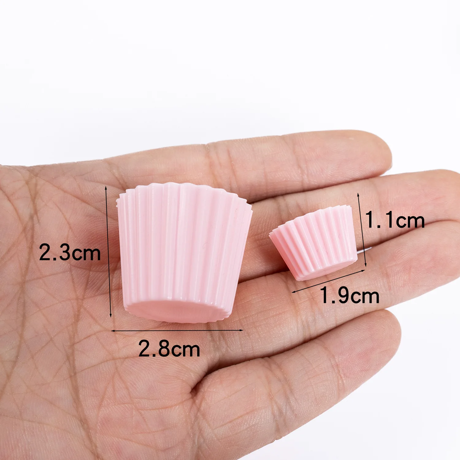 10pcs Mini Cake Cup Dessert Cup Holder DIY Cream Glue Clay Container Dollhouse Miniature Food Sweet Cup Props Doll Accessories