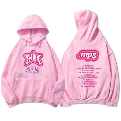 Imagen 2 del producto Ropa de hombre MP3 Emilia Mernes Sudaderas con capucha Impresión gráfica Sudaderas Invierno Casual Manga larga Sudaderas Rosa Unisex Sudadera con capucha suave