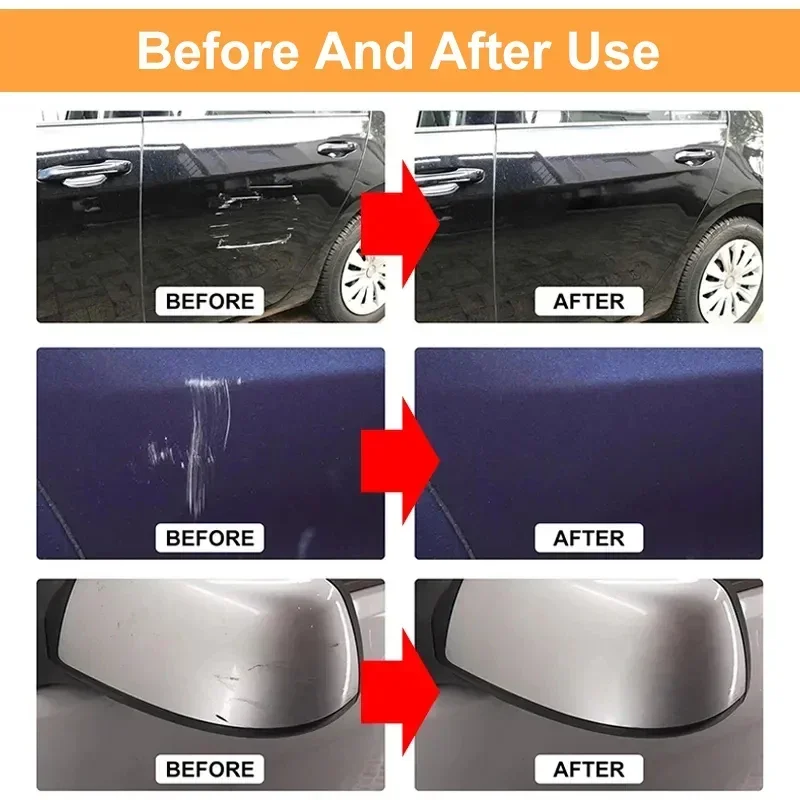 Car Scratch Remover Car Polishing Paste With Sponge  Paint Care Remove Scratch Repair Broken Paint Smooth Car Body