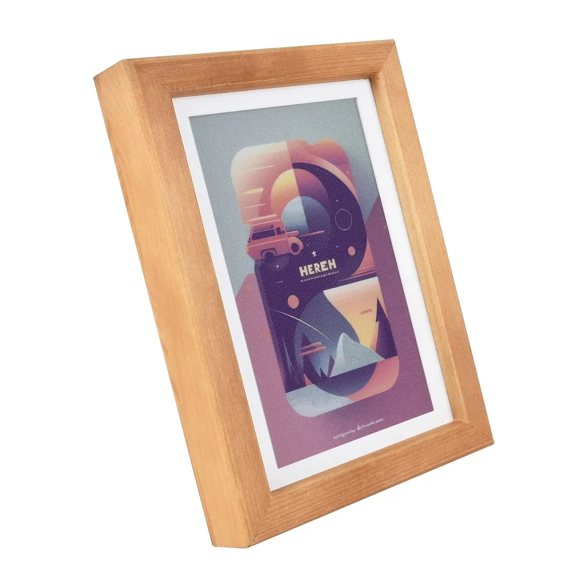 2026 Waveshare 7.3 Inch E-Paper Display ACeP 7-Color E-Ink Screen Module with Solid Wood Photo Frame Ultra-Long Standby 800x480