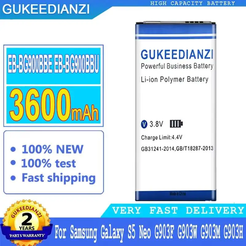 For Samsung Galaxy S5 Neo G903F G903W G903M G903H High Capacity EB-BG903BBE 3600mAh Mobile Phone Battery