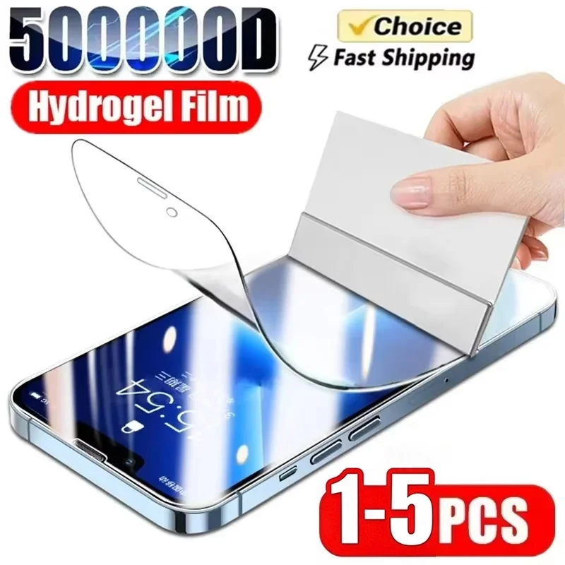 Full Cover Hydrogel Film For iPhone 18 Pro 17 15 14 11 13 12 16 Pro Max Screen Protector For iPhone 16e Air Mini SE XR Not Glass