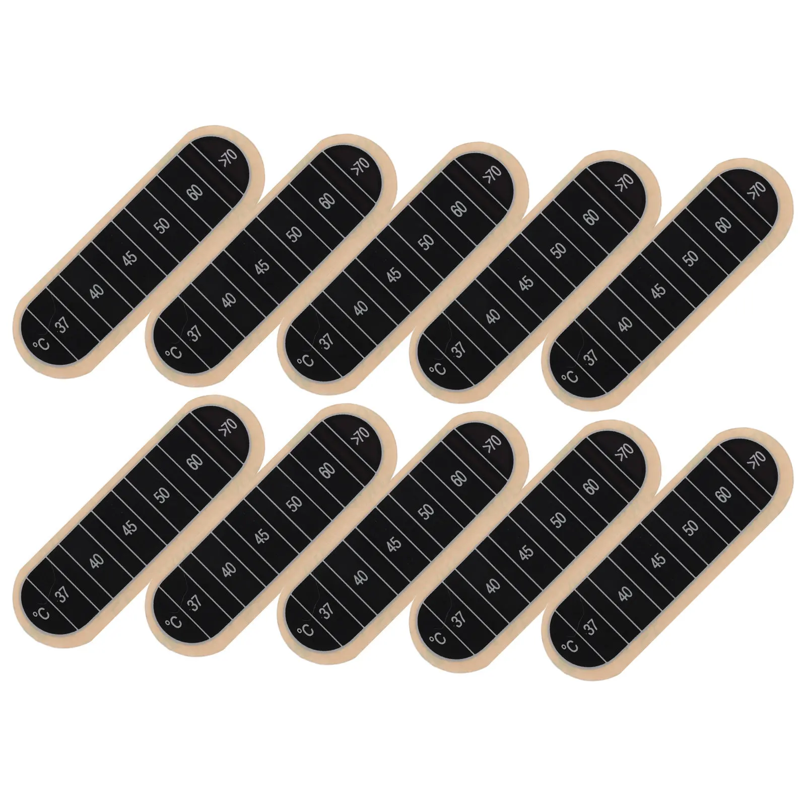 10Pcs Adhesive Temperature Strip Stick on Thermometer Sticker for Aquarium Fermenter Brewing Wine Jar Temperature Monitoring