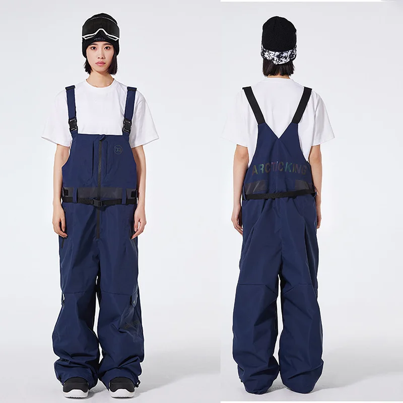 

Мешковатые мужские и женские лыжные штаны, ветрозащитный комбинезон, лыжный нагрудник, водонепроницаемые зимние теплые дышащие зимние брюки для спорта на открытом воздухе