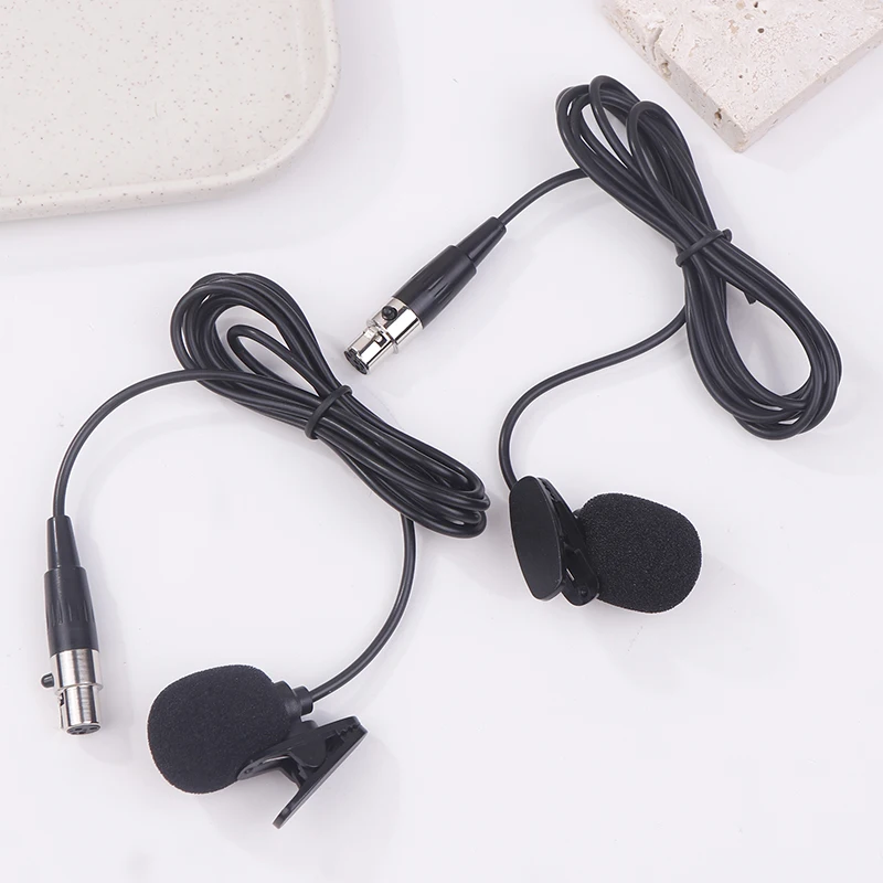 Micrófono de solapa Lavalier profesional para AKG, transmisor Bodypack inalámbrico Sennheiser, Mini XLR de 3 pines bloqueable de 4 pines