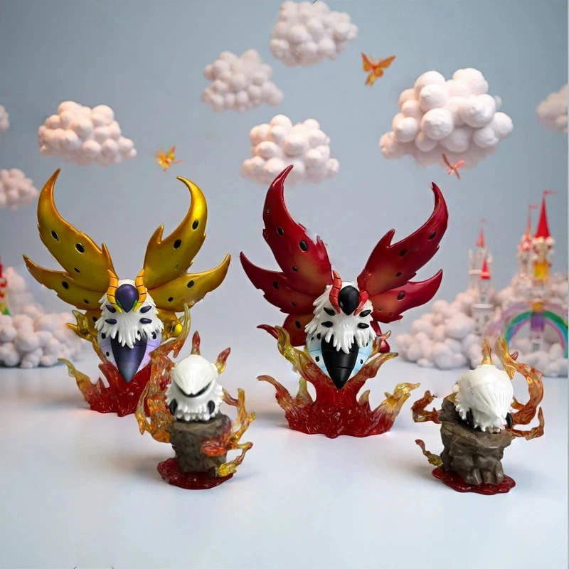 

Pokemon Volcarona Larvesta Evolution Set Anime Figure Model Collectible Peripheral Toy PVC High Detail Gift
