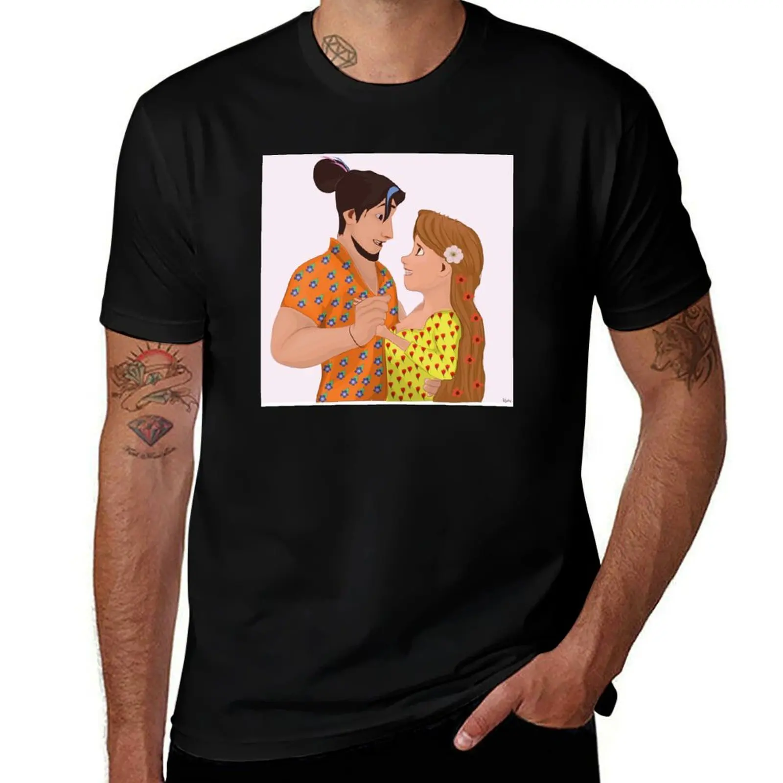 

Rapunzel art T-Shirt Thanksgiving Casual Tee